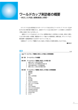 ワールドカップ来訪者の概要