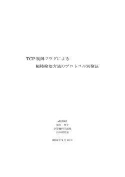 4) TCP 制御フラグによる輻輳検知方法のプロトコル別検証