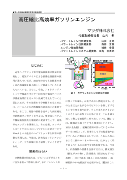 高圧縮比高効率ガソリンエンジン