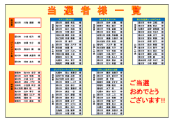 ご当選 おめでとう ございます!!