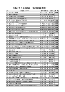 『犬が主人公』の本～動物愛護週間～