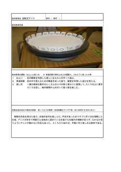 1 ねらい 目の錯覚を利用した楽しいおもちゃを作って遊ぶ。 2 発達段階