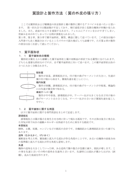 翼設計と製作方法 - 第12回全日本学生室内飛行ロボットコンテスト