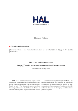 Hiroatsu Nohara To cite this version: HAL Id: halshs