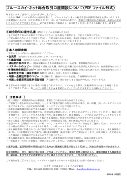 ブルースカイ・ネット総合取引口座開設について（PDF
