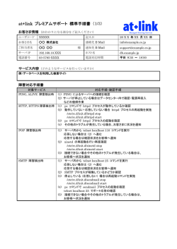 at+link プレミアムサポート 標準手順書 （1/3）