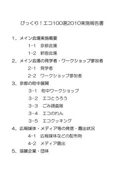 エコ100選2010の報告書(PDF 840KB)