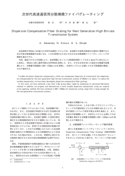 次世代高速通信用分散補償ファイバグレーティング