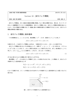 1 劣モジュラ関数と基多面体