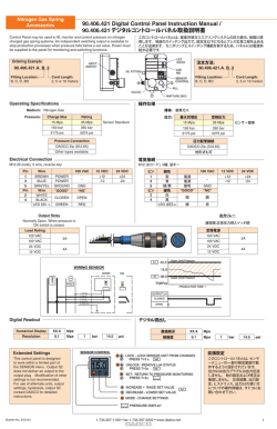 90.406.421 Digital Control Panel Instruction Manual