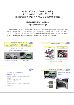 セルフピアスリベッティングと メカニカルクリンチング