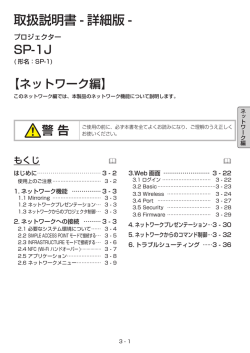HITACHI プロジェクター SP-1J 取扱説明書- 詳細版