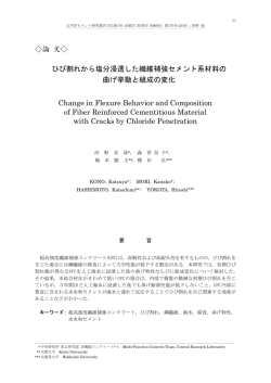 論 文   ひび割れから塩分浸透した繊維補強セメント系