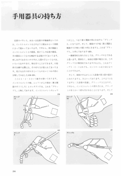 Page 1 手用器具の持ち方 位置のバランス、あるいは位置の平衡維持