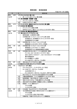 業務経歴詳細 - 株式会社ヘルメス