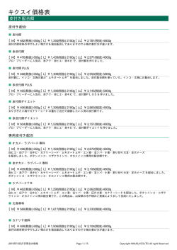 鳥の餌一覧（写真なし）