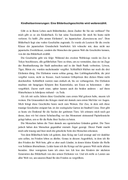 Kindheitserinnerungen: Eine Bilderbuchgeschichte wird weitererz&auml;hlt.