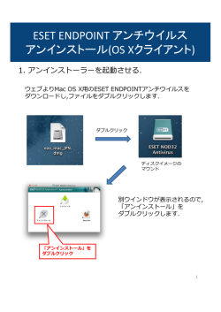 ESET ENDPOINT アンチウイルス アンインストール(OS Xクライアント)