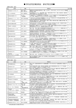 2月12・13日参加企業一覧