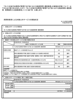 民間事業者による対象公共サービスの実施状況 「さいたま地方法務局が