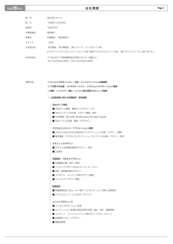 会社概要 - ball inc