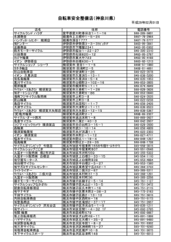 自転車安全整備店（神奈川県）