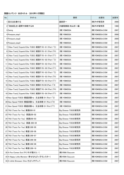 英語コンテンツ 332タイトル （2015年11月現在） No. タイトル 著者 出版