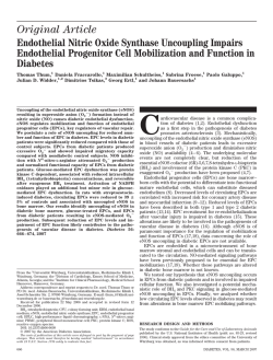 Original Article Endothelial Nitric Oxide Synthase Uncoupling
