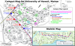 Campus Map for University of Hawaii, Manoa