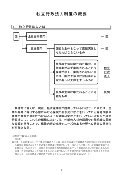 独立行政法人制度の概要