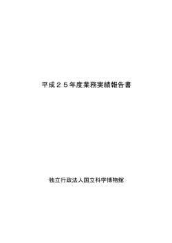 平成25年度業務実績報告書