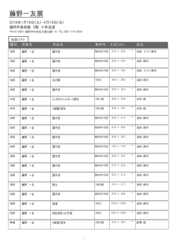 藤野一友展 - 福岡市美術館