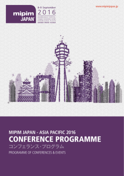CONFERENCE PROGRAMME PROGRAMME OF
