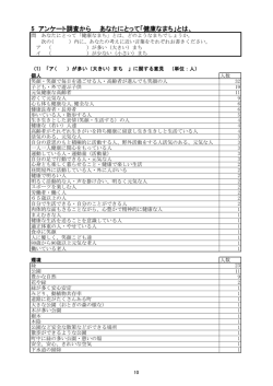 5 アンケート調査から あなたにとって「健康なまち」とは、
