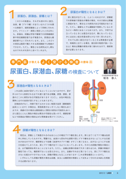 尿蛋白、尿潜血、尿糖 - 日本臨床検査専門医会