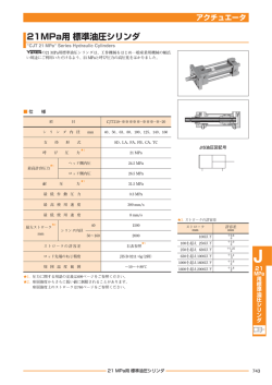 21MPa用 標準油圧シリンダ