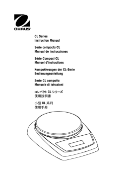 CL Series Instruction Manual Serie compacta CL Manual de