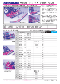 代掻整地板総合カタログ 折りたたみハロー用PDF