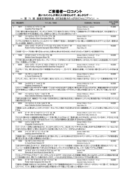 ご来場者一口コメント