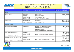 製品・ライセンス体系