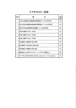 Page 1 Page 2 ビデオ(テ『プ)一覧表 番号 題 名 露骨 ー &rdquo;性行為感染症