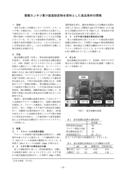 香酸カ ンキツ果汁製造副産物を原料とした食品素材の開発