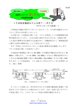 FM放送電波の形 その1 モノラル放送