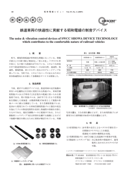 鉄道車両の快適性に貢献する昭和電線の制音デバイス