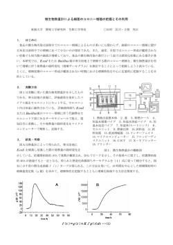微生物熱量計による細菌のコロニー増殖の把握とその利用