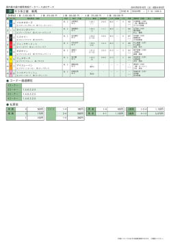 2R サラ系2歳 新馬 コーナー通過順位 払戻金