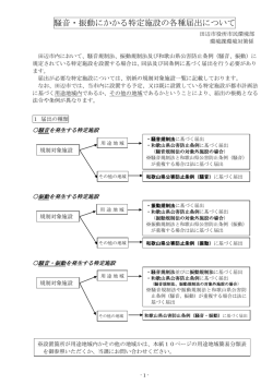特定施設に関する各種届出について