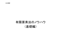 有限要素法のノウハウ