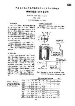 アルミニウム合金の押出加工に対する材料物性と 機械的強度に関する研究