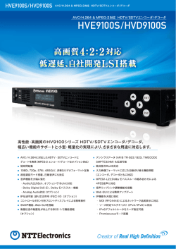 AVC/H.264対応 HDTV/SDTV エンコーダ/デコーダ HVE9100S